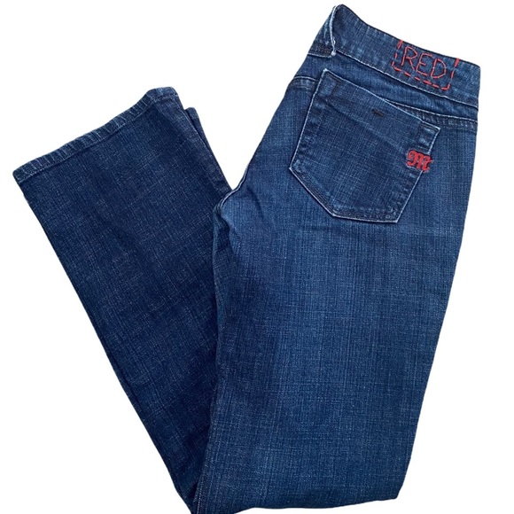 Miss Me "Red" Drew Jeans Womens Size 28 Dark Wash Bootcut Denim Jeans - Picture 1 of 7